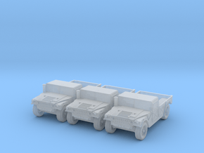 Humvee Cargo M1152 (x3) 1/200 in Clear Ultra Fine Detail Plastic
