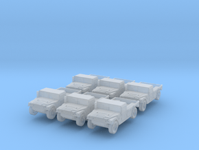 Humvee Cargo M1152 (x6) 1/350 in Clear Ultra Fine Detail Plastic