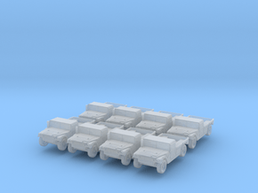 Humvee Cargo M1152 (x8) 1/400 in Clear Ultra Fine Detail Plastic