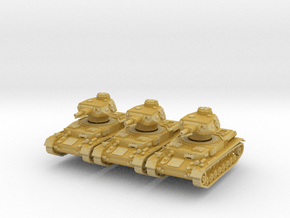 Panzer IV F1 (x3) 1/200 in Tan Fine Detail Plastic
