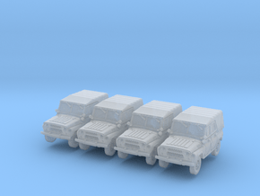 UAZ-469 mid (closed) (x4) 1/220 in Clear Ultra Fine Detail Plastic