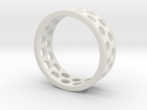 Crafted Ring 18mm in White Natural Versatile Plastic