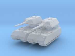 Panzer VIII Maus (x2) 1/400 in Clear Ultra Fine Detail Plastic