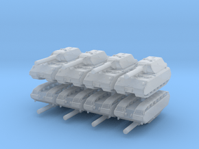 Panzer VIII Maus (x8) 1/700 in Clear Ultra Fine Detail Plastic