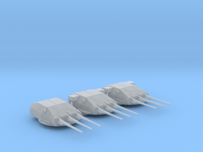 1/700 DKM Scharnhorst Turrets 28cm 1943 Blast Bags in Clear Ultra Fine Detail Plastic