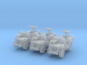 SAS Jeep Europe Armoured (x3) 1/200 in Clear Ultra Fine Detail Plastic