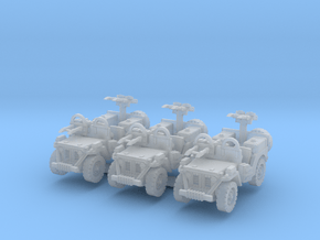 SAS Jeep Europe Armoured (x3) 1/220 in Clear Ultra Fine Detail Plastic