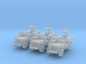 SAS Jeep Europe Armoured (x3) 1/285 in Clear Ultra Fine Detail Plastic