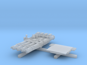 1/350 RN Tribal Class 21" Quad Torpedo Tubes x1 in Clear Ultra Fine Detail Plastic