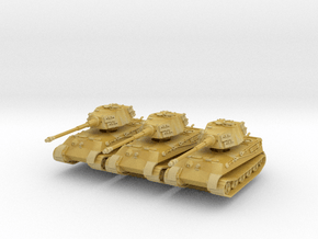 Tiger II H (no Skirts) (x3) 1/220 in Tan Fine Detail Plastic