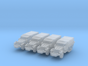 M5 Half-Track (covered) (x4) 1/350 in Clear Ultra Fine Detail Plastic