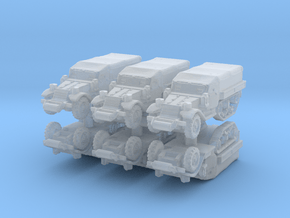 M5 Half-Track (covered) (x6) 1/400 in Clear Ultra Fine Detail Plastic