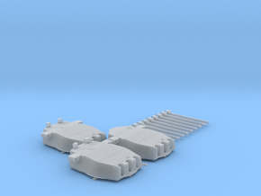 1/200 HMS Lion Class 16"/45 (40.6 cm) MKII Guns x3 in Clear Ultra Fine Detail Plastic