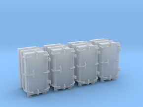 1/48 Royal Navy 4.7" Ready Use Lockers (Med) x4 in Clear Ultra Fine Detail Plastic