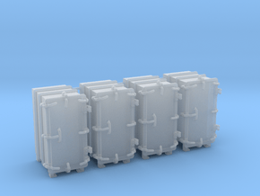 1/35 Royal Navy 4.7" Ready Use Lockers (Med) x4 in Clear Ultra Fine Detail Plastic