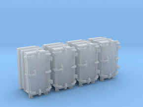 1/96 Royal Navy 4.7" Ready Use Lockers (Med) x4 in Clear Ultra Fine Detail Plastic