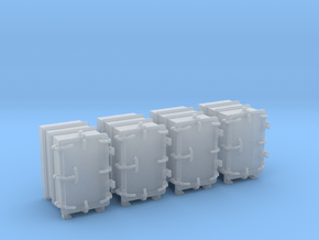 1/35 Royal Navy 4.7" Ready Use Lockers (Small) x4 in Clear Ultra Fine Detail Plastic