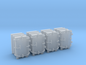 1/48 Royal Navy 4.7" Ready Use Lockers (Small) x4 in Clear Ultra Fine Detail Plastic