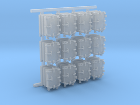 1/128 Royal Navy 4.7" Ready Use Lockers (Small)x12 in Clear Ultra Fine Detail Plastic