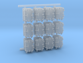 1/144 Royal Navy 4.7" Ready Use Lockers (Small)x12 in Clear Ultra Fine Detail Plastic