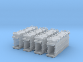 1/72 Royal Navy 4.7" Ready Use Lockers (Tall) x4 in Clear Ultra Fine Detail Plastic