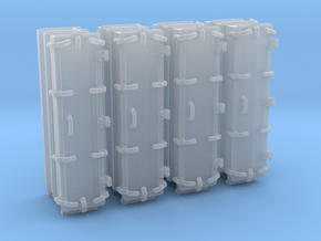 1/96 Royal Navy 4.7" Ready Use Lockers (Tall) x4 in Clear Ultra Fine Detail Plastic