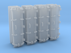 1/128 Royal Navy 4.7" Ready Use Lockers (Tall) x4 in Clear Ultra Fine Detail Plastic