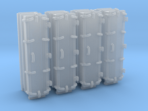 1/144 Royal Navy 4.7" Ready Use Lockers (Tall) x4 in Clear Ultra Fine Detail Plastic
