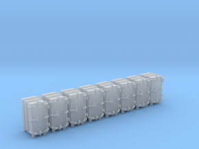 1/144 Royal Navy 4.7" Ready Use Lockers (Med) x8 in Clear Ultra Fine Detail Plastic