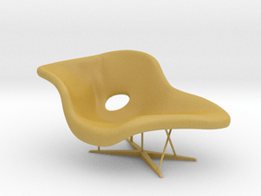 1:12 Eames La Chaise in Tan Fine Detail Plastic
