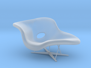 1:12 Eames La Chaise in Clear Ultra Fine Detail Plastic