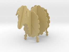 Wooden Sheep B 1:24 in Tan Fine Detail Plastic