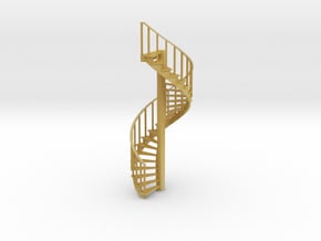 15' Spiral Stair Left Railing 1:48 in Tan Fine Detail Plastic