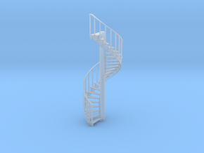 15' Spiral Stair Left Railing 1:48 in Clear Ultra Fine Detail Plastic