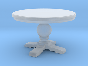 1:24 Round trestle table in Clear Ultra Fine Detail Plastic