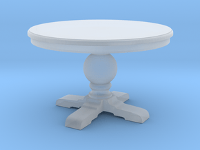 1:48 Round Trestle Table in Clear Ultra Fine Detail Plastic