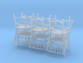 1:24 French Country Chair Set in Clear Ultra Fine Detail Plastic