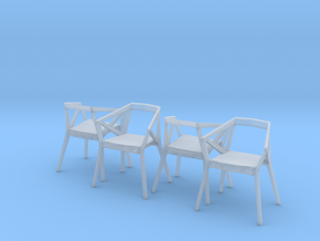 1:24 YY Chair Set in Clear Ultra Fine Detail Plastic