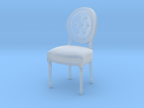 1:22 Louis XVI Side Chair (Custom Scale) in Clear Ultra Fine Detail Plastic