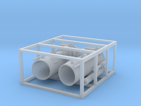 1/72 Torpedotubeends with Closed Hatches in Clear Ultra Fine Detail Plastic