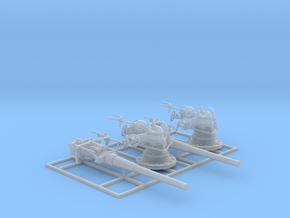 1/56 German 8.8 cm/45 (3.46") SK L/45 Guns x2 in Clear Ultra Fine Detail Plastic