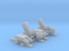 1/144 Royal Navy MKII Depth Charge Throwers x2 in Clear Ultra Fine Detail Plastic
