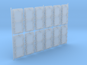 1/35 WW1 Royal Navy 6'x 2'6" Water Tight Doors x12 in Clear Ultra Fine Detail Plastic