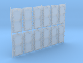 1/48 WW1 Royal Navy 6'x 2'6" Water Tight Doors x12 in Clear Ultra Fine Detail Plastic