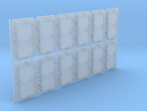 1/35 WW1 RN 5' 6" x 3' 6" Water Tight Doors x12 in Clear Ultra Fine Detail Plastic