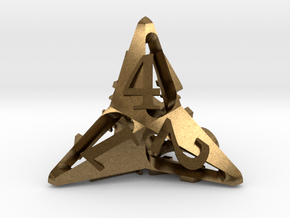 Pinwheel d4 in Natural Bronze