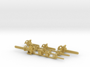 Chainsaws Group HO Scale in Tan Fine Detail Plastic