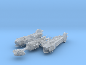 Klingon Sarcophagus Ship in Clear Ultra Fine Detail Plastic