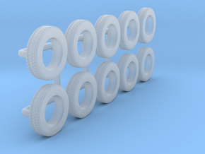 1/64 205/75R15 Trailer Tire in Clear Ultra Fine Detail Plastic