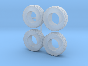 1/64 Wheel loader tires in Clear Ultra Fine Detail Plastic
